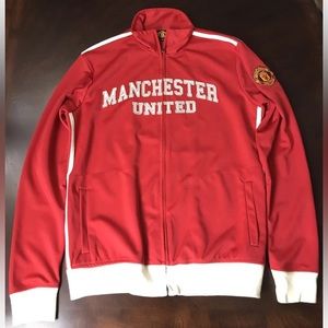 Manchester United Football Club Track Jacket Official Merch Full Zip Mens Sz M
